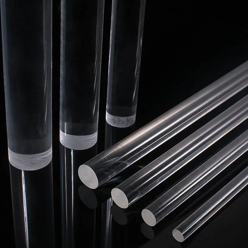 1Pc Transparent Acrylic Plexiglass Solid Rod PMMA Round Bar Diameter 2-20mm Length 100-300mm Material Accessories