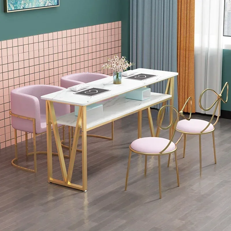Modern Wrought Iron Manicure Tables For Commercial Furniture Nail Table Economical Design Manicure Store Simplicity Nail Station