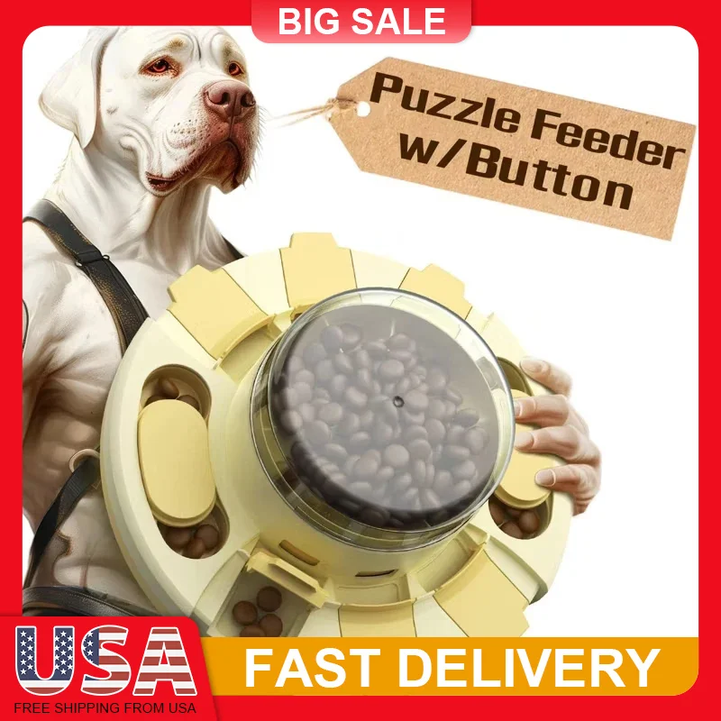 

2 in 1 Interactive Dog Puzzle Toy Slow Feeder Treat Dispenser for Medium Dogs Mental Stimulation Boredom Relief