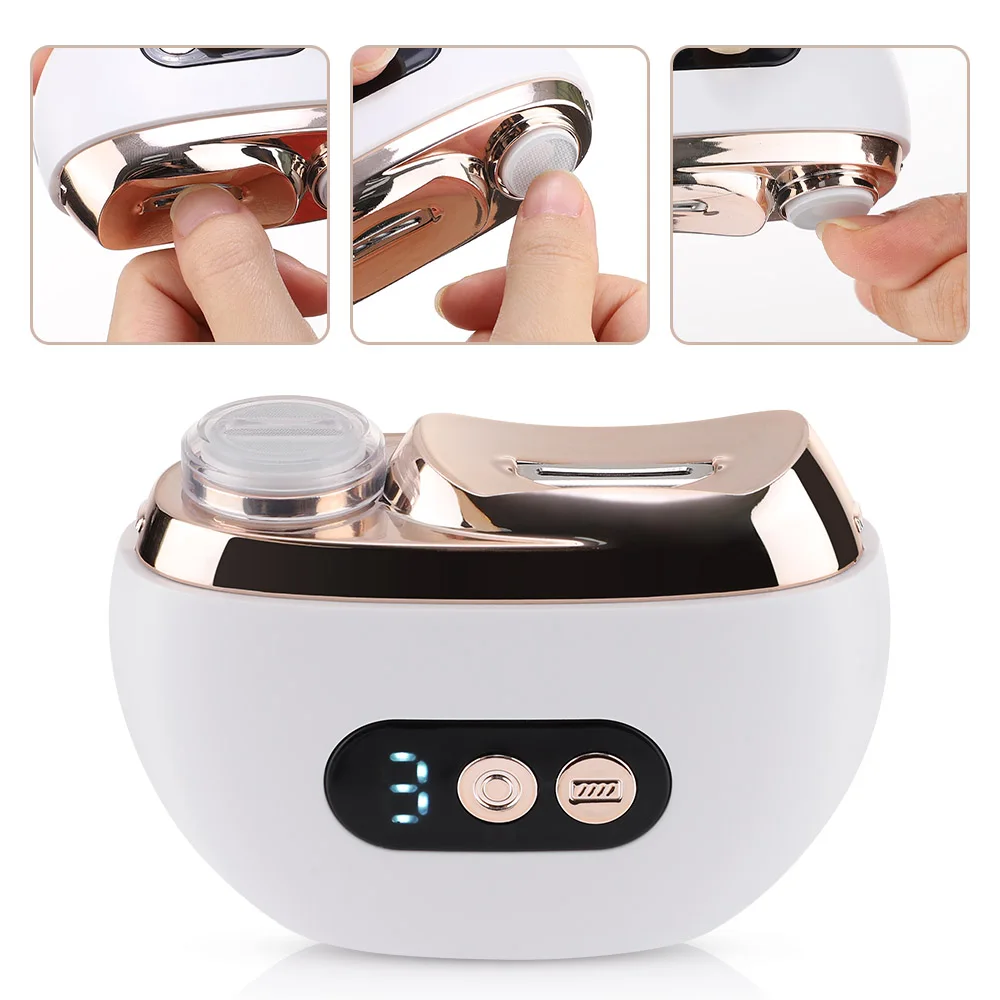 

2 in 1 Multi-functional Electric Nail Trimmer 3 Speed Control Automatic Polished Gringer Nail Clipper With LED lighting