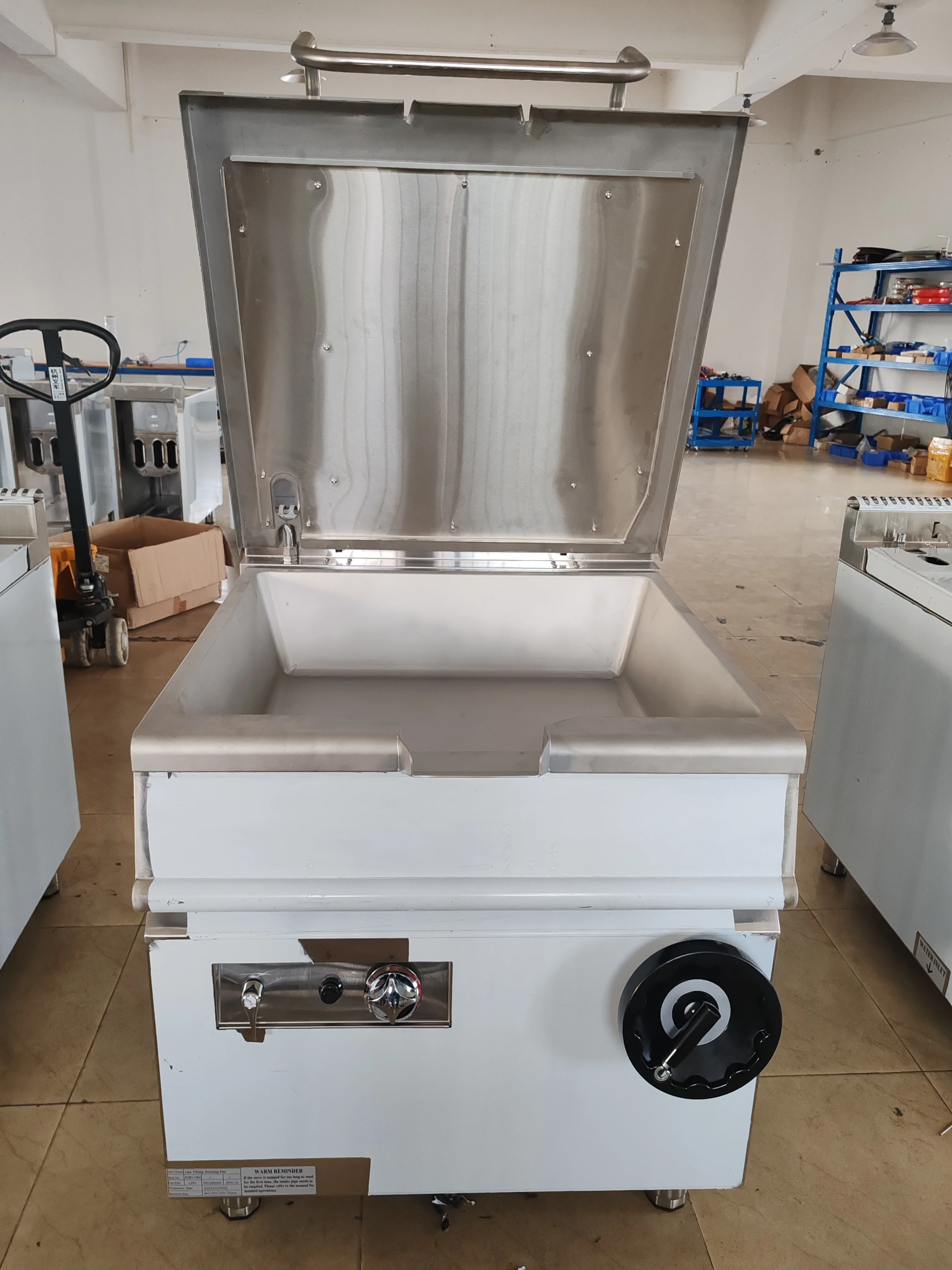 Commercial 80L Stainless Steel Bratt Tilting Wok Liquefied Gas Cooking Equipment BAGUS