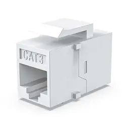 Straight Head CAT3 Telecom Jack Straight Through Telephone Module RJ11 Connector RJ11 Extender Plug Network Cable Connectors
