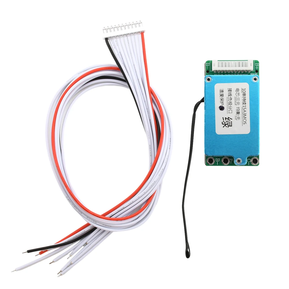 BMS 10S 36V 15A Li-ion Lipolymer 18650 lithium Battery Protection Board Short Circuit Protection Temperature Control NTC
