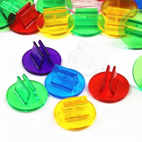 Soporte de plástico transparente de alta calidad, 10 Uds., 20 piezas, 50 piezas, para tarjeta de papel de 2mm, componente de juego de mesa, tarjetero para tarjetas de juego