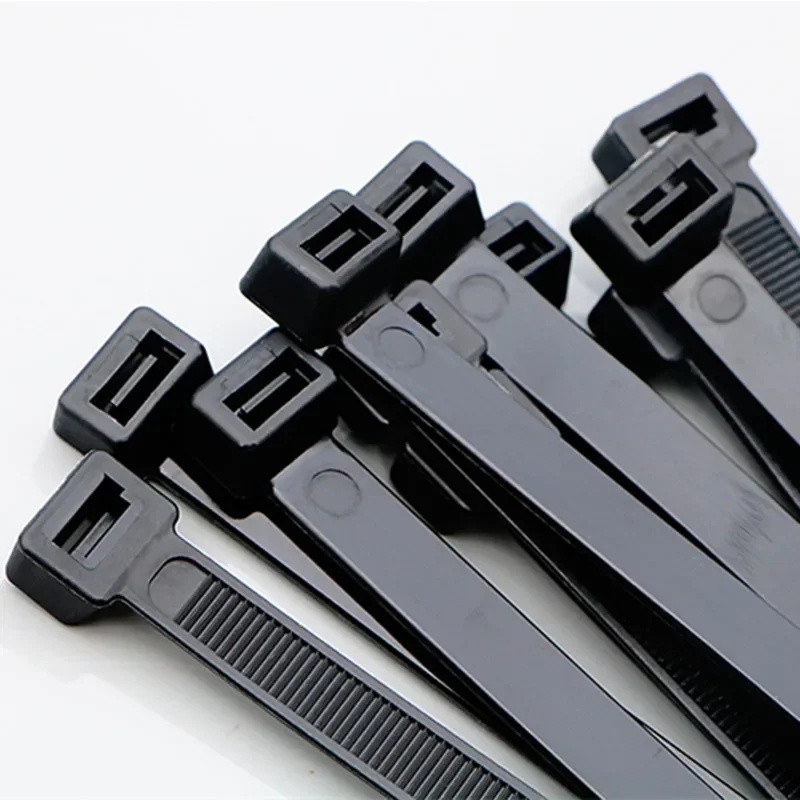 Self-locking Plastic Nylon Tie 100 PCS Black 5X300cable Tie Fastening Ring 3X200 Cable Tie Zip Wraps Strap  Nylon Cable Tie Set