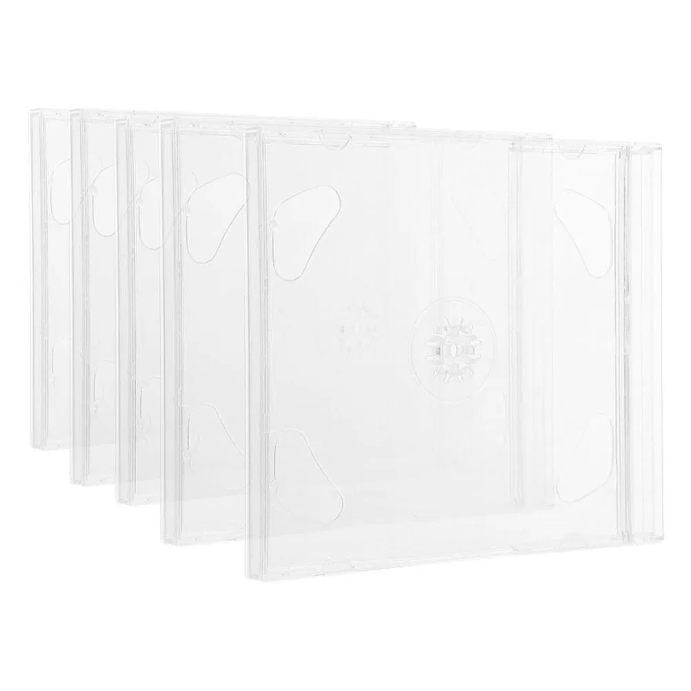 

5 Pcs CD Cases Clear Storage Rack Transparent Holders Blank Jewel Lightweight Portable Secure Closure Enhanced Protection Sleek