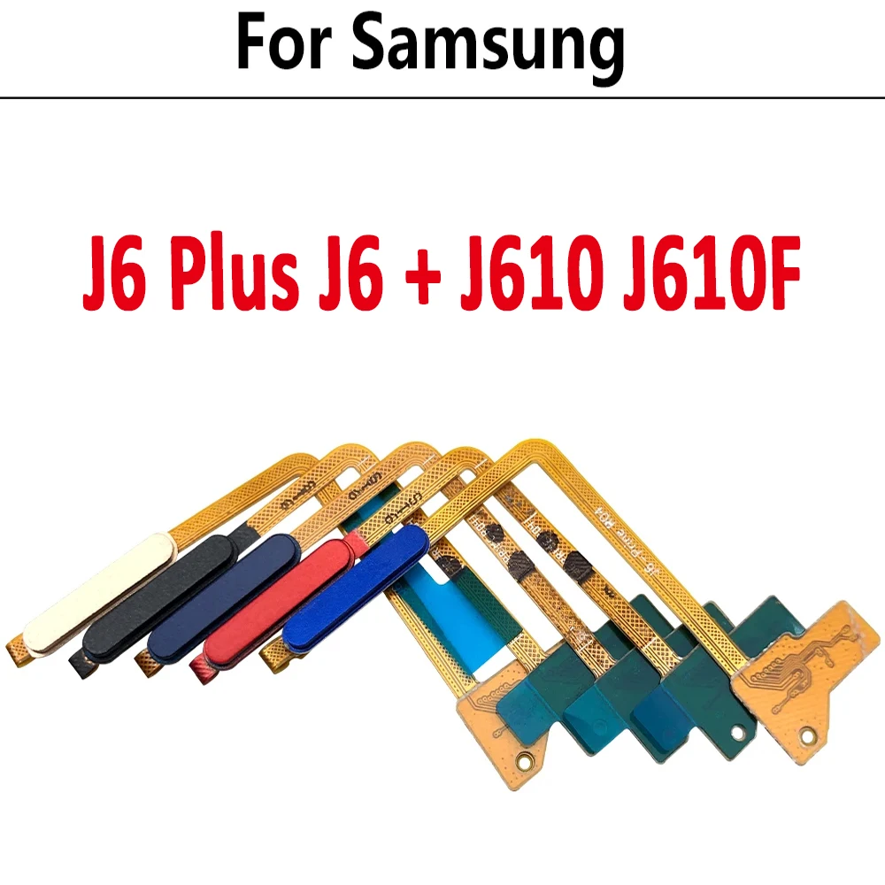 

NEW Power Switch ON OFF Home Button Side Key Flex Cable No Fingerprint Touch ID For Samsung J6 Plus J6 + J610 J610F