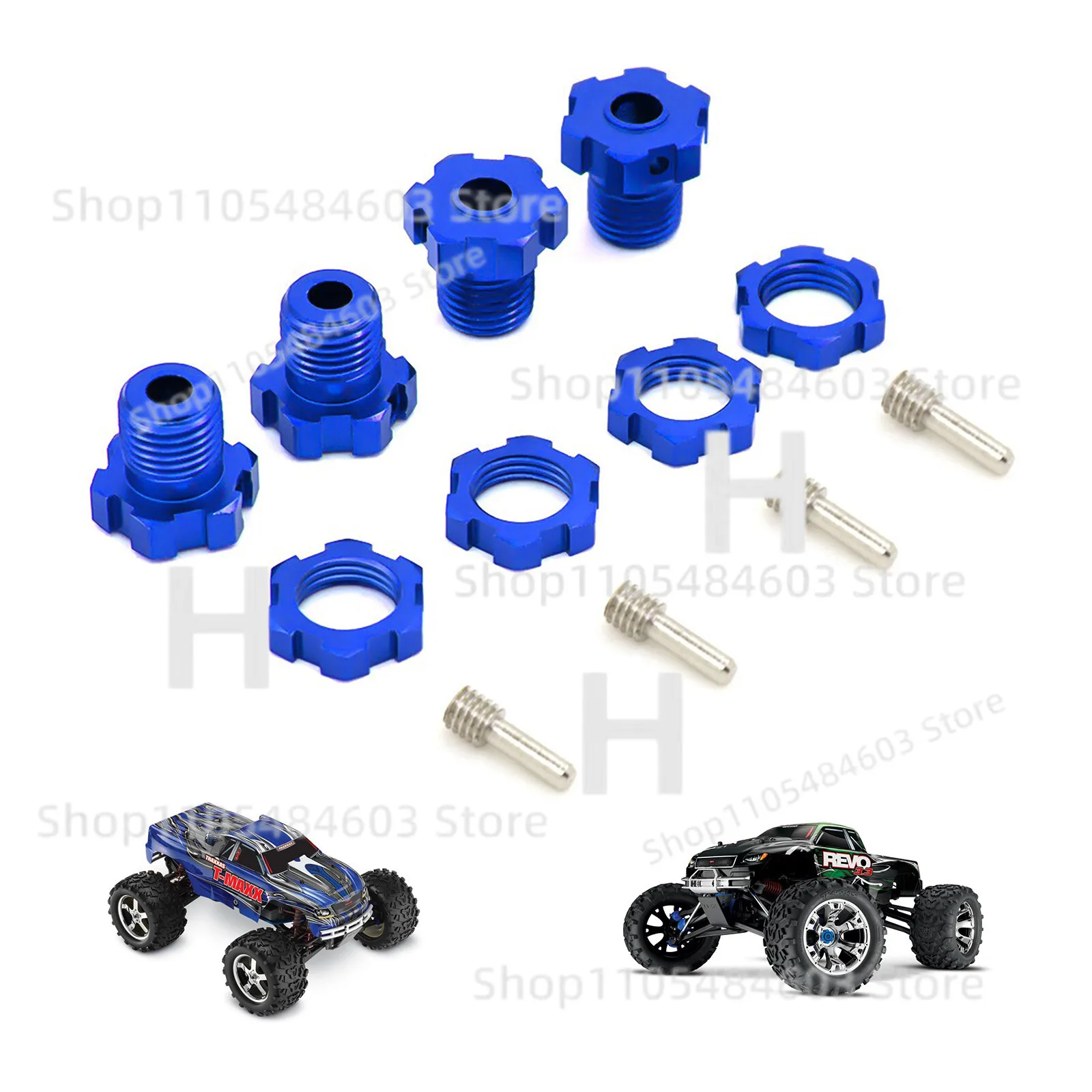 FOR 17mm Hexagon Wheel Hub Adapters for TRAXXAS 1/10 E-Revo E-Maxx Summit T-Maxx