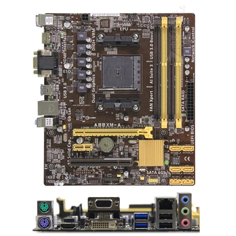 

AMD A88X A88XM-A motherboard Used original Socket FM2 FM2+ DDR3 64GB USB2.0 USB3.0 SATA3 Desktop Mainboard