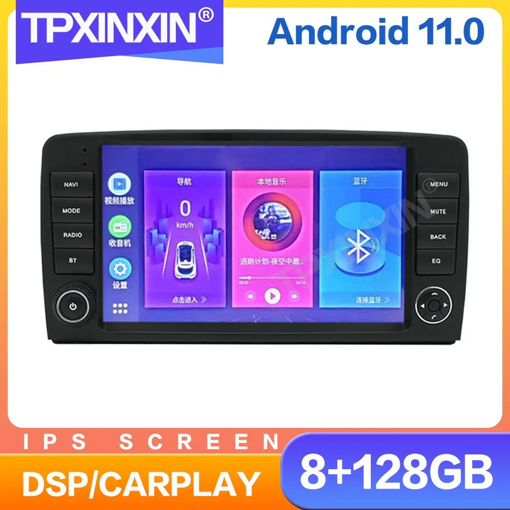 

Android 11.0 Car Multimedia Video Player 9 " Navigation For Mercedes Benz W164 ML GL 2005 - 2012 Radio Stereo BT GPS Head Unit