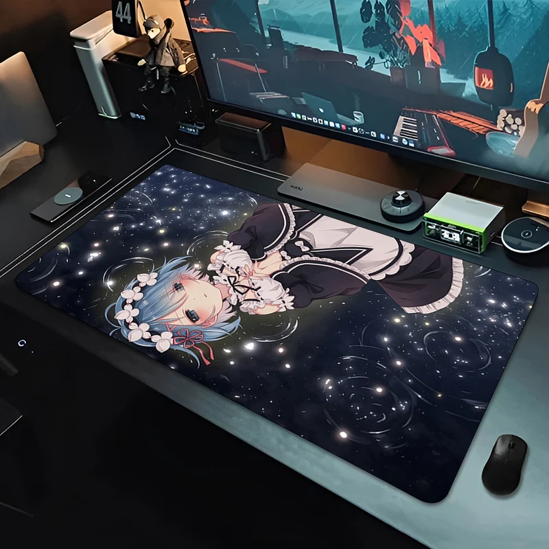 Oversized Anime Mouse Pad Animation Office E-sports Gaming Table Mat kawaii Computer Keyboard Pads R-Re Zero Rem Large Mouse Mat