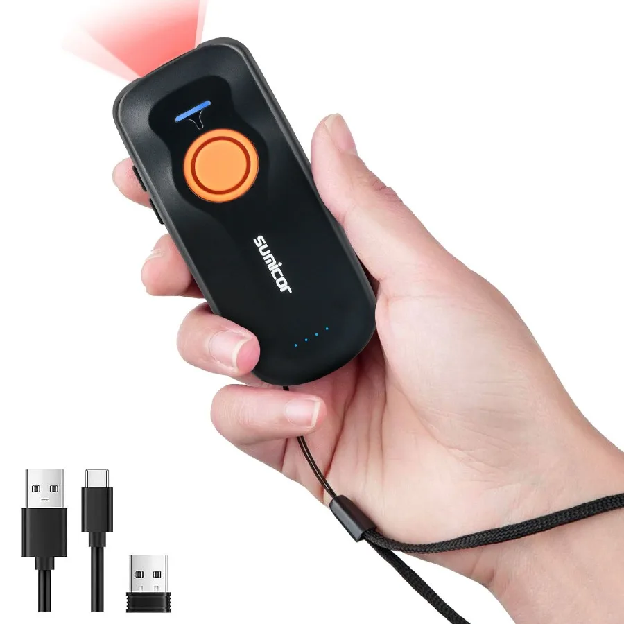 

Portable wireless 1D laser barcode scanner Paper barcode length 1D barcode