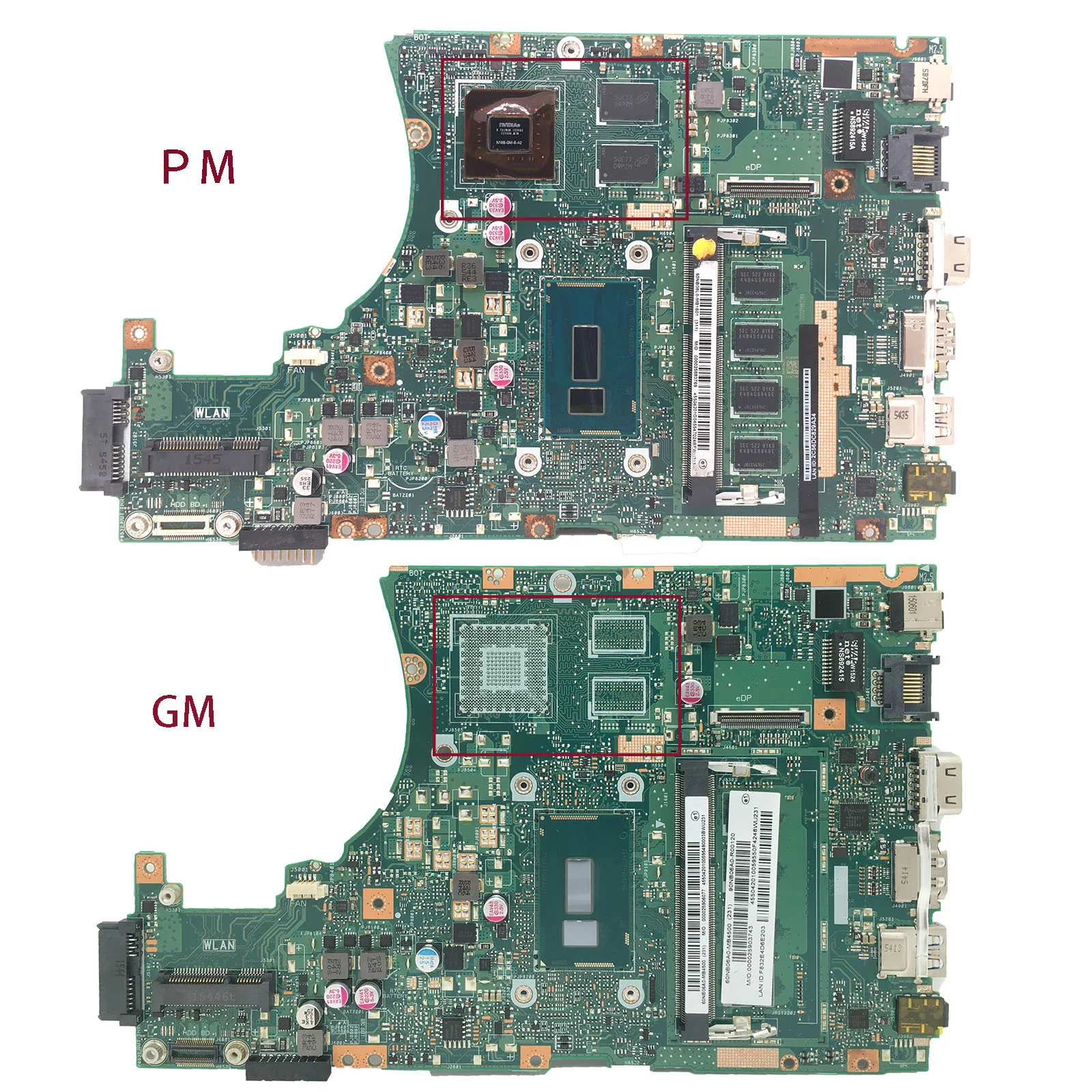 Imagem -03 - Placa Mãe Asus para X455ld X455lj X455la R454l X455lf X455lb K455l A455l Rev 3.1 2.1 Laptop Motherboard i3 i5 i7 4th 5th Ram4gb