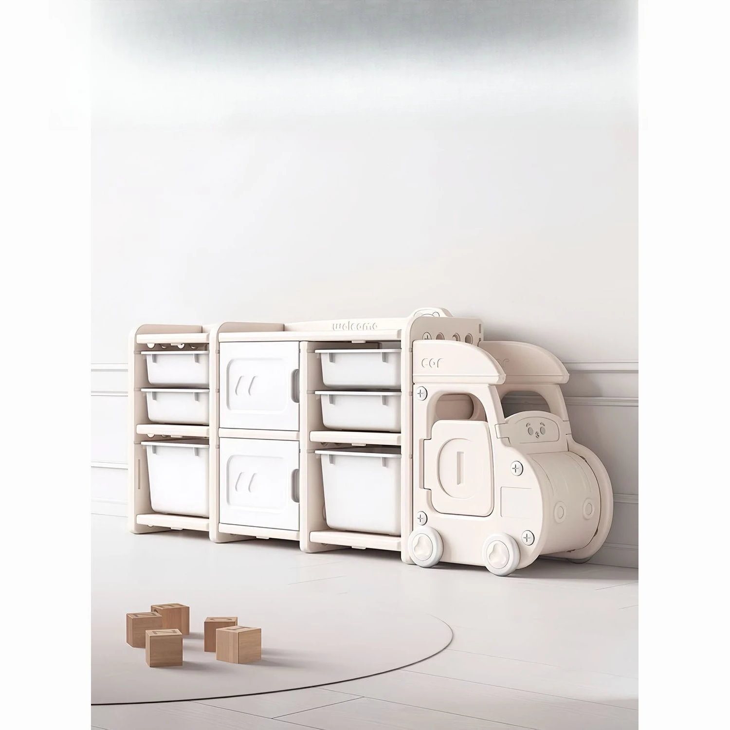 Toy storage cabinet, living room against the wall, drawer type, large capacity classification, multi-layer rack, baby locker