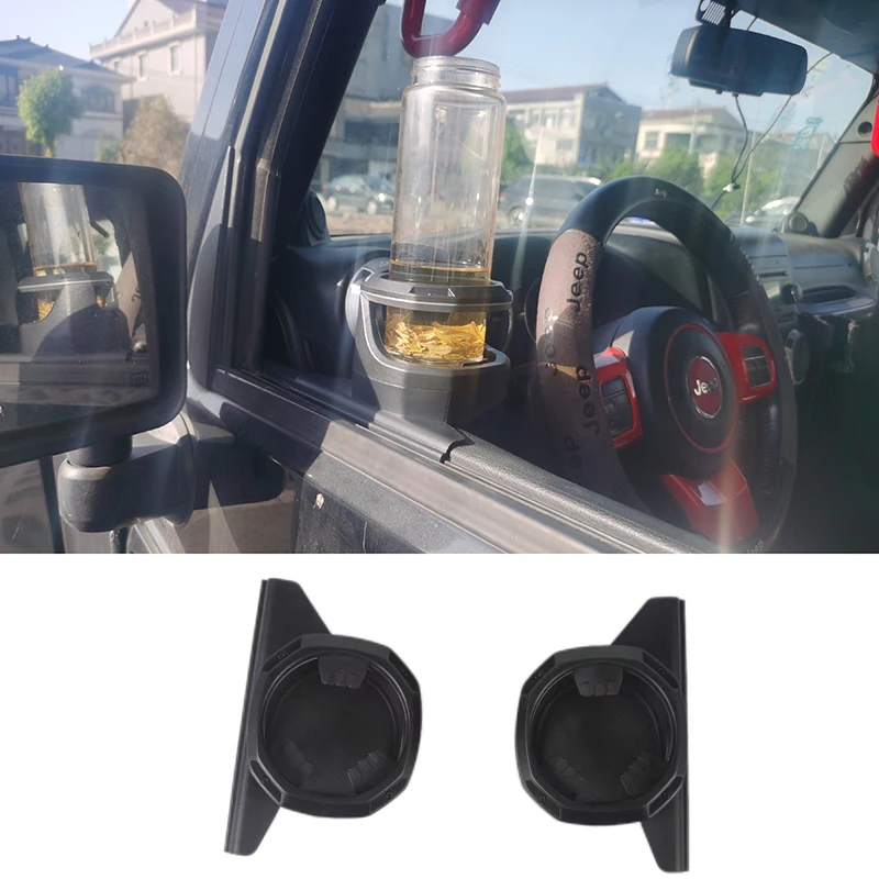 Car Window ABS Cup Holder Drinks Holder For 2011-2017 JEEP  Wrangler JK 4 Door Interior Accessories