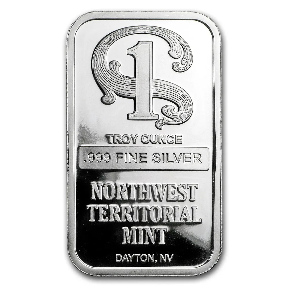 1 OZ Bmerican Bar Troy Ounce 999 Fine Silver Northwest Territorial Mint NEW