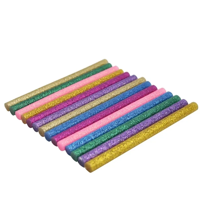 10pcs Lot Colored 10cm Hot Melt Glitter Powder Solid Glue Sticks Home Make Jewelry Crafts Repair Plastic Toys Phone Case Beauty