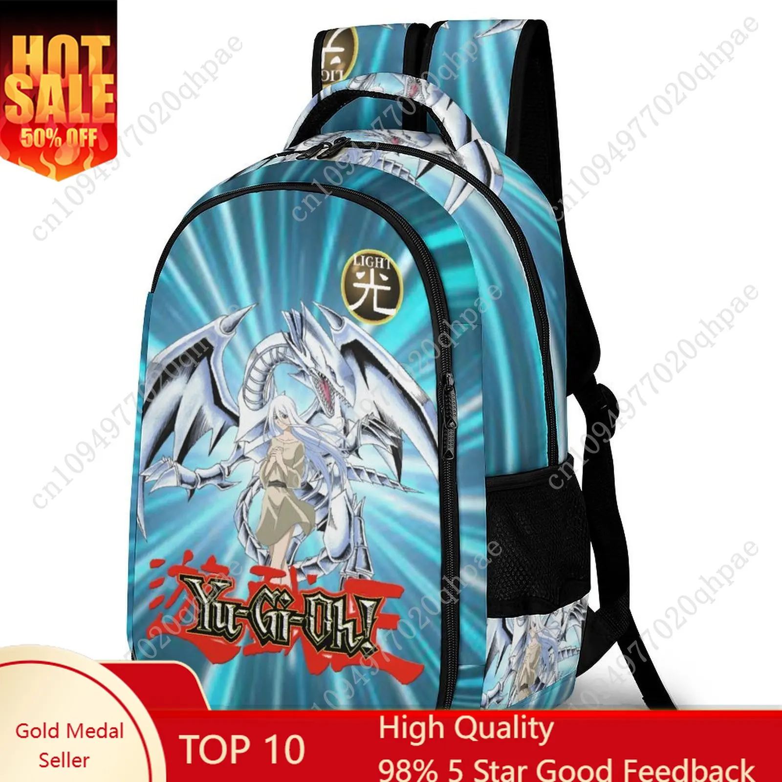 

Yu-Gi-Oh! Kids School Backpack for Boys Girls High Quality Travel Business Capacity Pocket Customizable Personalized Gift