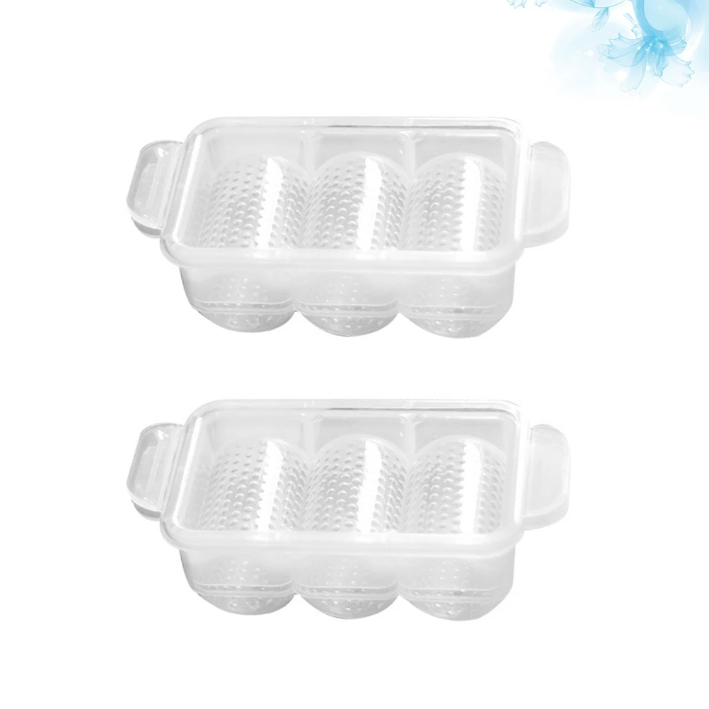 

2 Pcs Sushi Box Mold Japan Long Three Grid Homemade Maker DIY Accessory