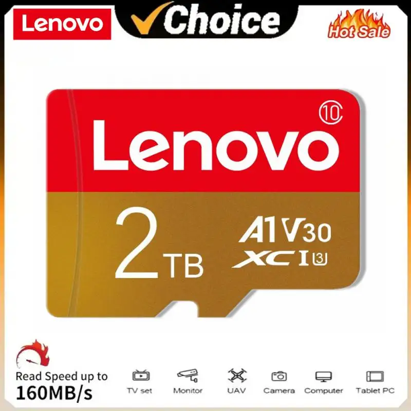 Cartão de Memória Lenovo para Nintendo Switch, Cartão Micro TF, Armazenamento SD, 2TB, 1TB, 512GB, 256GB, 128GB