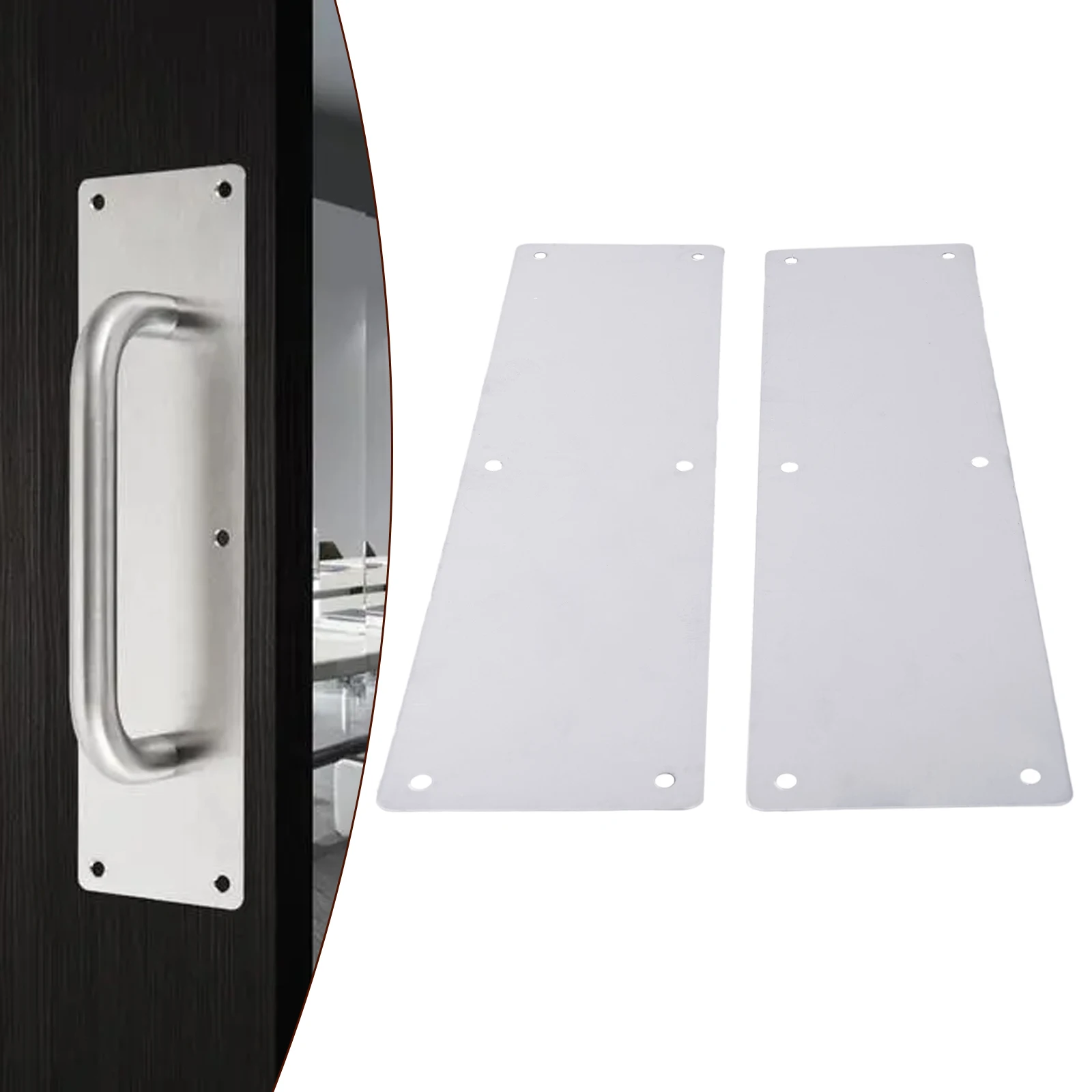 Hardware Door Kick Plate Door Protection Door Sign Interior Or Exterior Kick Plate Silver Without Handle Brand New