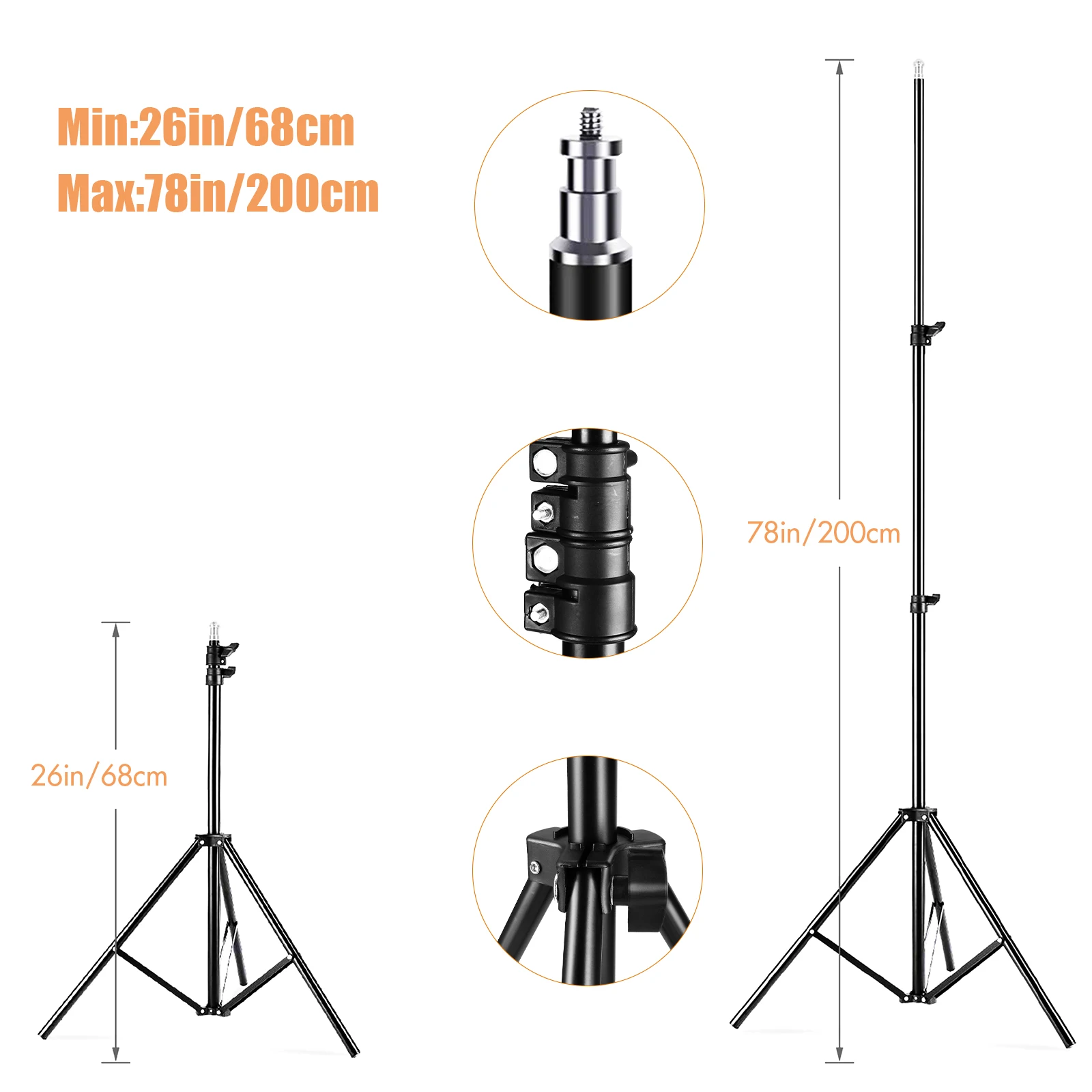 Professional Studio Softbox Lighting Set – 85W LED Light with 3000K-6000K Bi-Color Temperature Control, Light Stand & Boom Arm