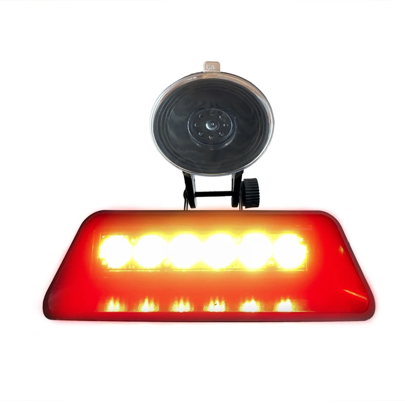 Mini 6- Dash Strobe Warning Light Aluminium Material  Headlight for Cars & ATVs Suction Cup Mounting 12V/24V Flashes