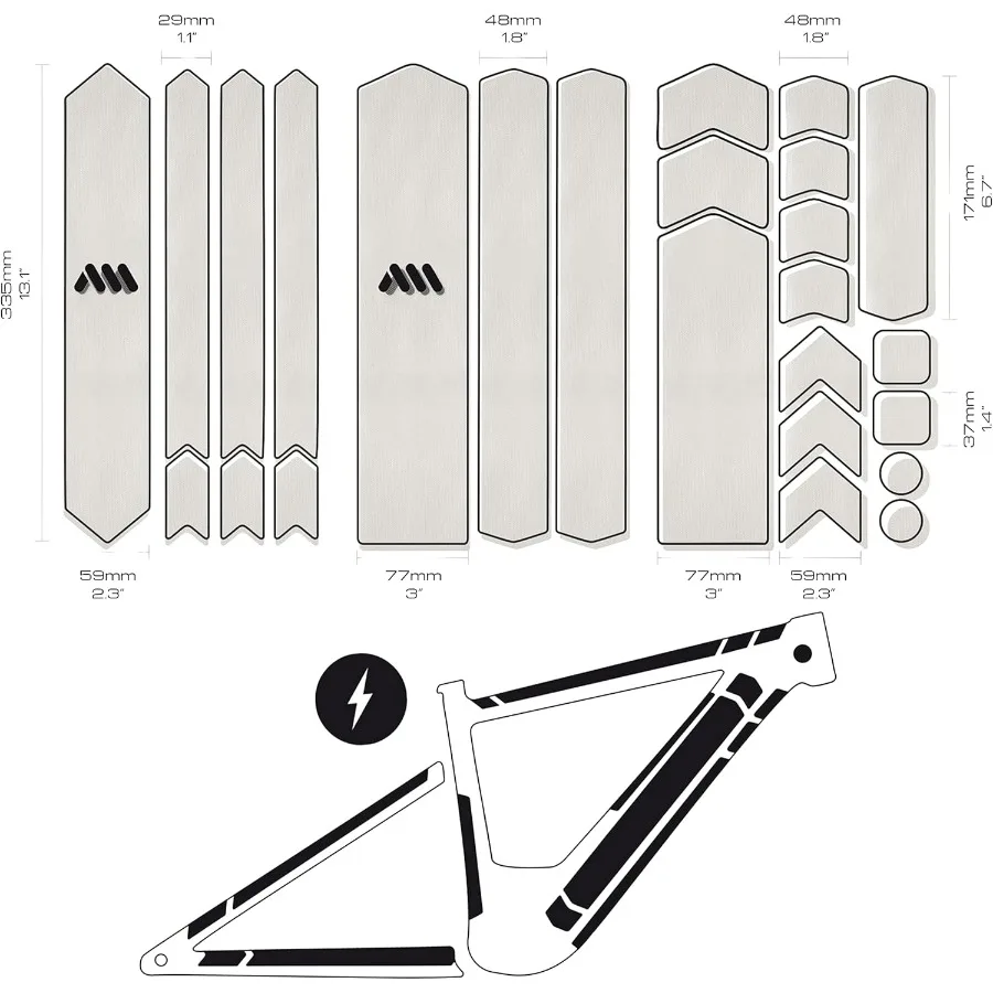 Bike Frame Protector for Electric Bikes with Adhesive Tape Design Ideal for Preventing Scratches and Bumps During Daily Commuti