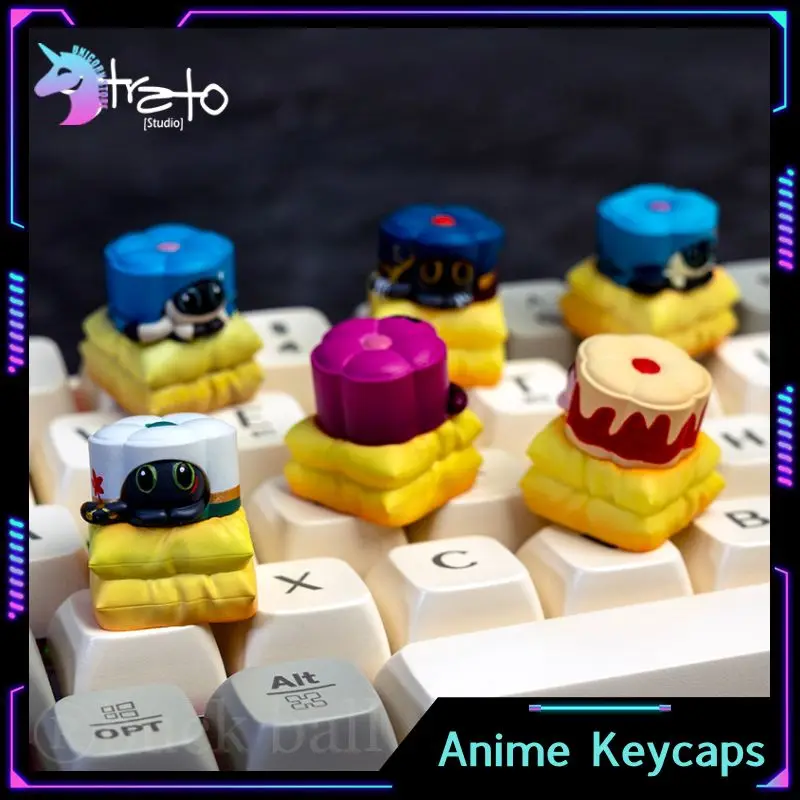 Honkai : Star Tracks Game Keycaps 3D Resin Cute Pet Keycaps Artisan Custom Handmade Keycaps Mechanical Keyboard Accessories Gift