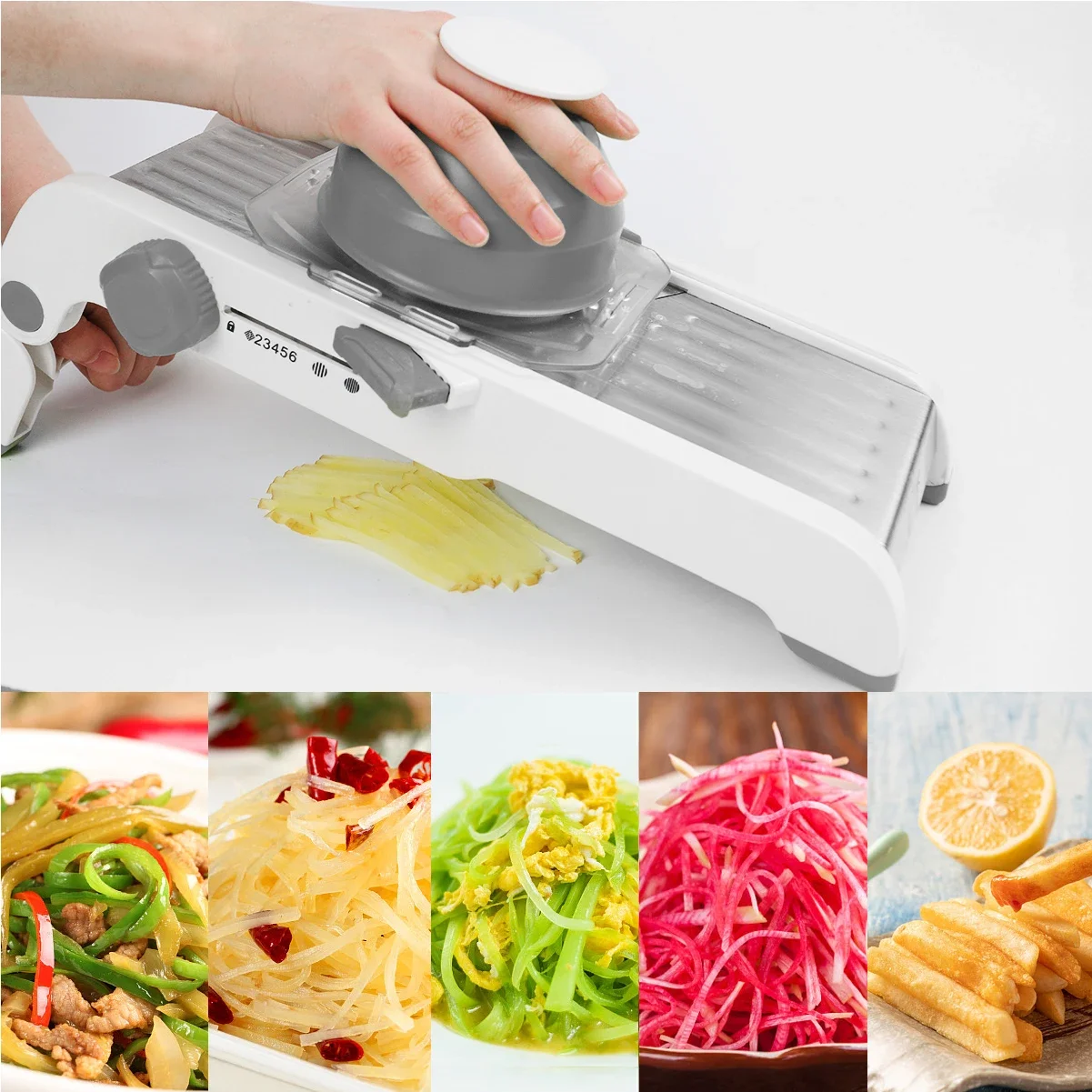 

Vegetable Cutter Adjustable Mandoline Handheld Manual Slicer Carrot Potato Grater Onion Chopper Fruit Shredders for Kitchen Tool