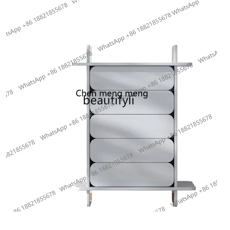 Solid wood light luxury bedroom minimalist locker simple modern bucket cabinet paint storage cabinet