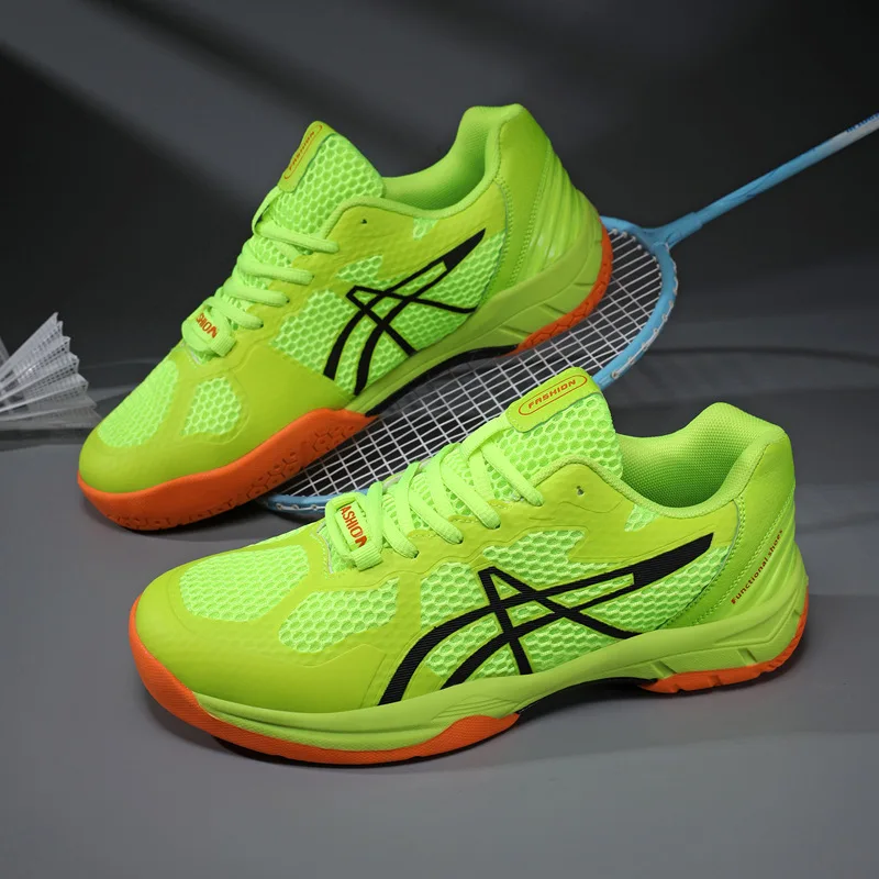 Professional Men's Tennis Shoes with Mesh Upper Stable Comfortable and Breathable All-Around Sports Shoes for Badminton