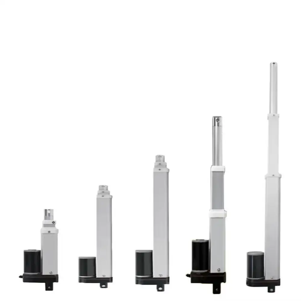 High-Thrust 3 Section Linear Actuator DC12V/24V Multi sectionTelescopic Push Rod for Industrial Reciprocating Motion 500N/1000N