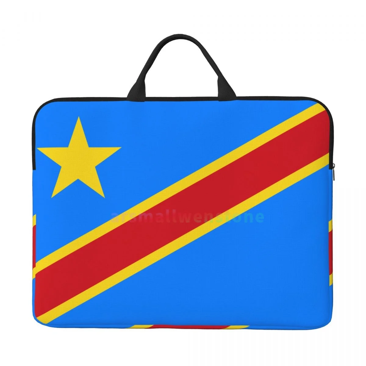 Democratic Republic Of Congo Flag Laptop Bag Computer Bag Office Business Travel 14 Inch Water Resistant Large Laptop Case