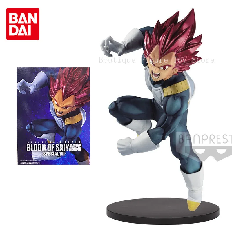 

Bandai Dragon Ball Figure Blood of Saiyans Special Vegeta IV Anime Figure Genuine Model Action Toy Figure Toys for Children