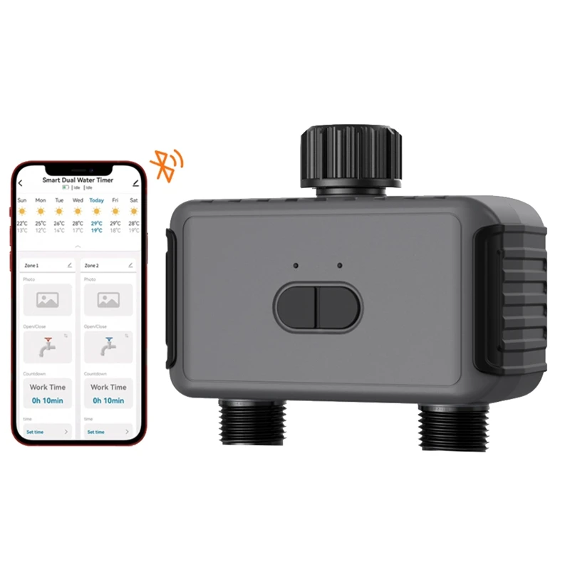 

Wifi Smart Irrigation Water Timer Automatic Sprinkler System With Hub APP Controller Black For Yard Lawn Garden Pool EU Plug