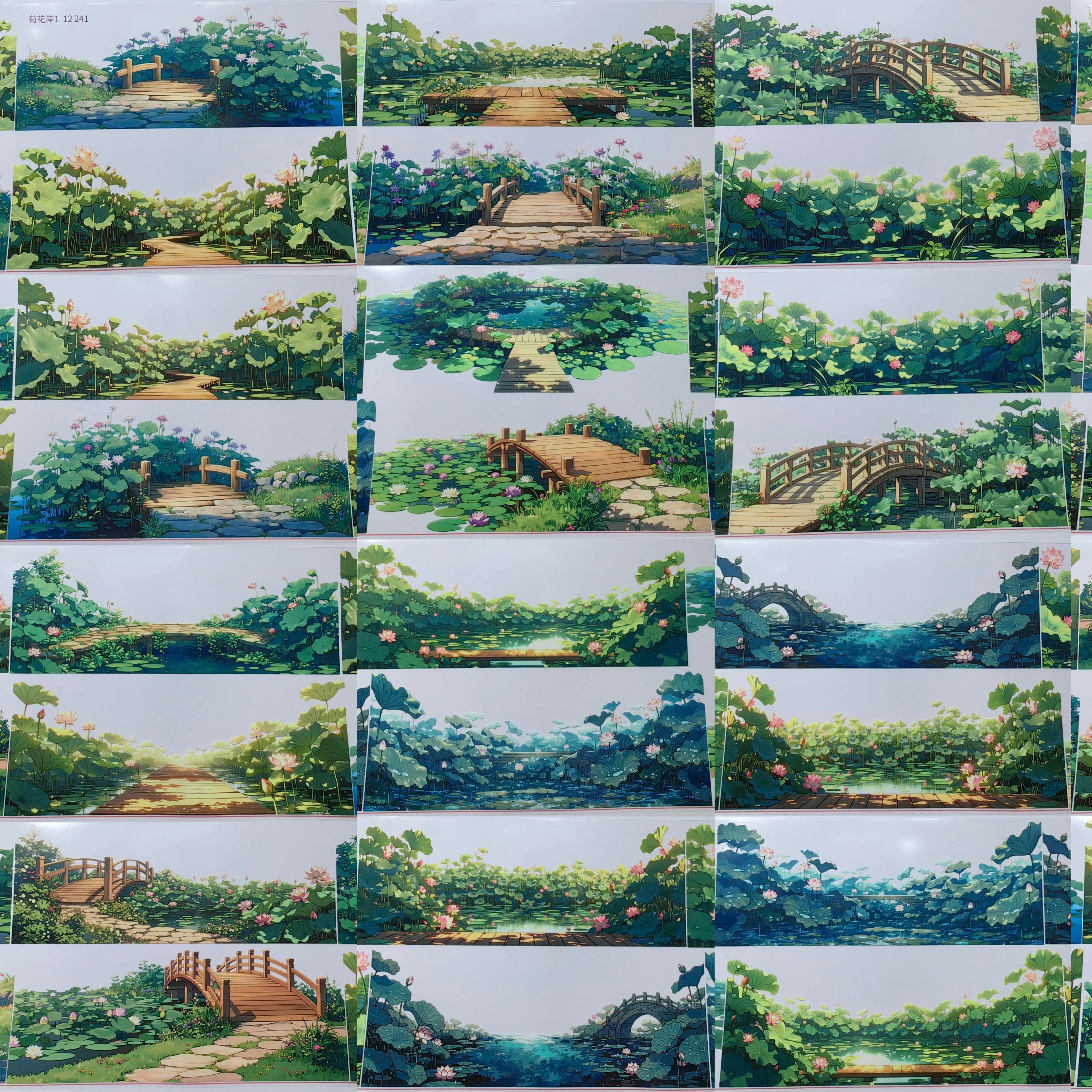 Landscape 4 Big Fruit Tree 2 Half Body Fruit Tree 2 Lotus Shore Above Clouds 6 Modern Background 4 Washi Tape