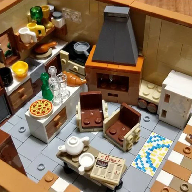 

Moc Building Blocks Street View Model Grandpa’s Cottage Technical Bricks DIY Assembly Construction Toys For Childr Holiday Gifts