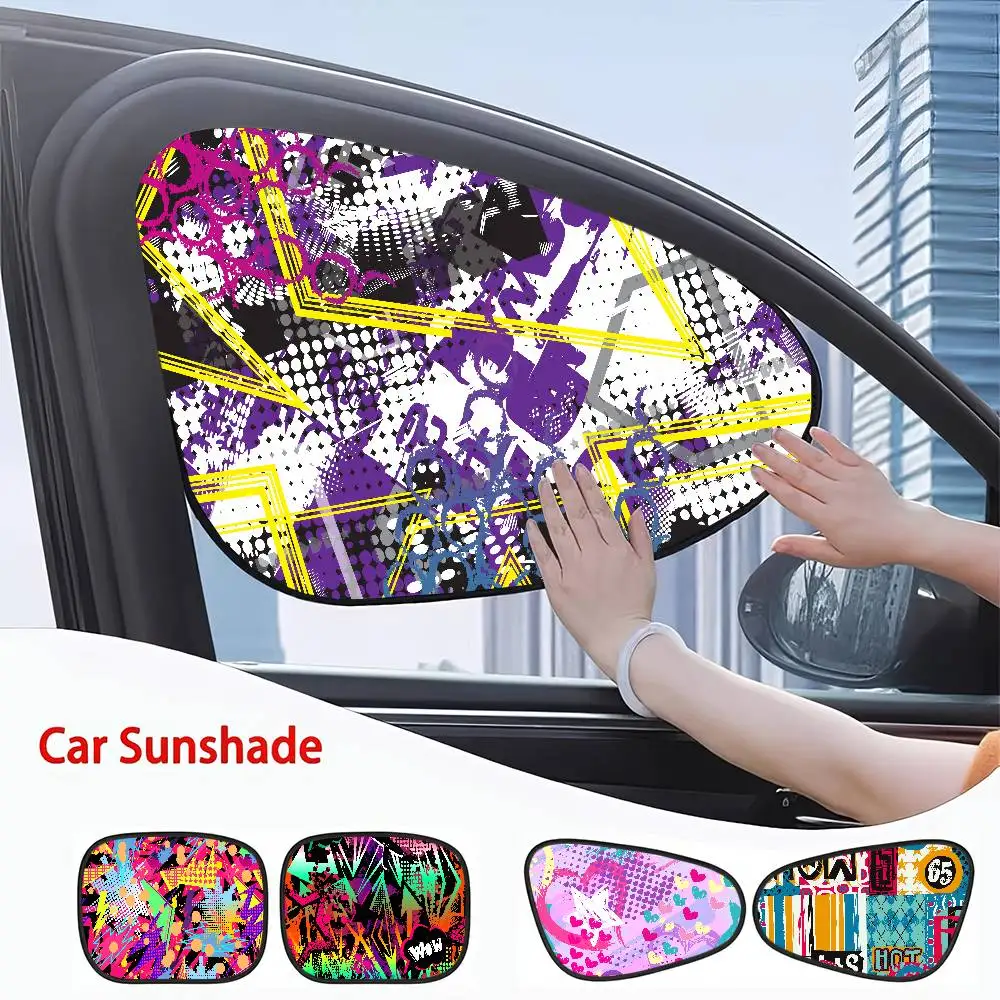 

Graffiti Street Art Car Side Window Sunshade - Heat Insulation, Static Adsorption, Interior Sun Barrier