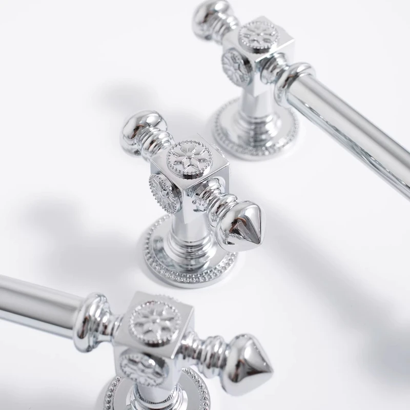 American Style Bedroom Wardrobes Kitchen Cabinet Pulls /Solid Brass Handles T-bar Drawers Knobs Unique Decoration Door Hardware