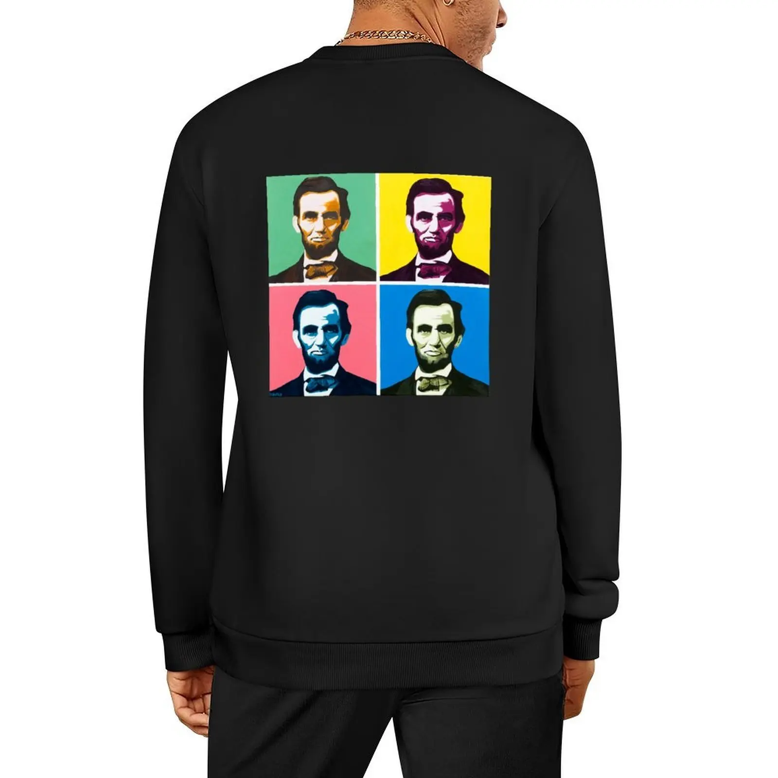 

Abe, Abraham Lincoln, Painting, Warhol Pullover korean autumn clothes aesthetic clothing blouse oversize sweatshirt