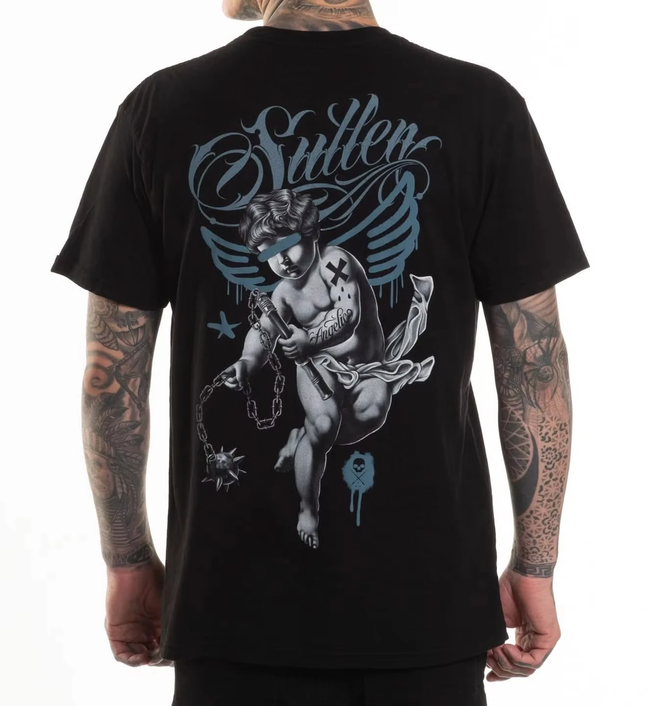 2026 Angelic Premium Tattoo Art Street Trend Fashion Casual T-Shirt Men's and Women's Luxury Brand Top
