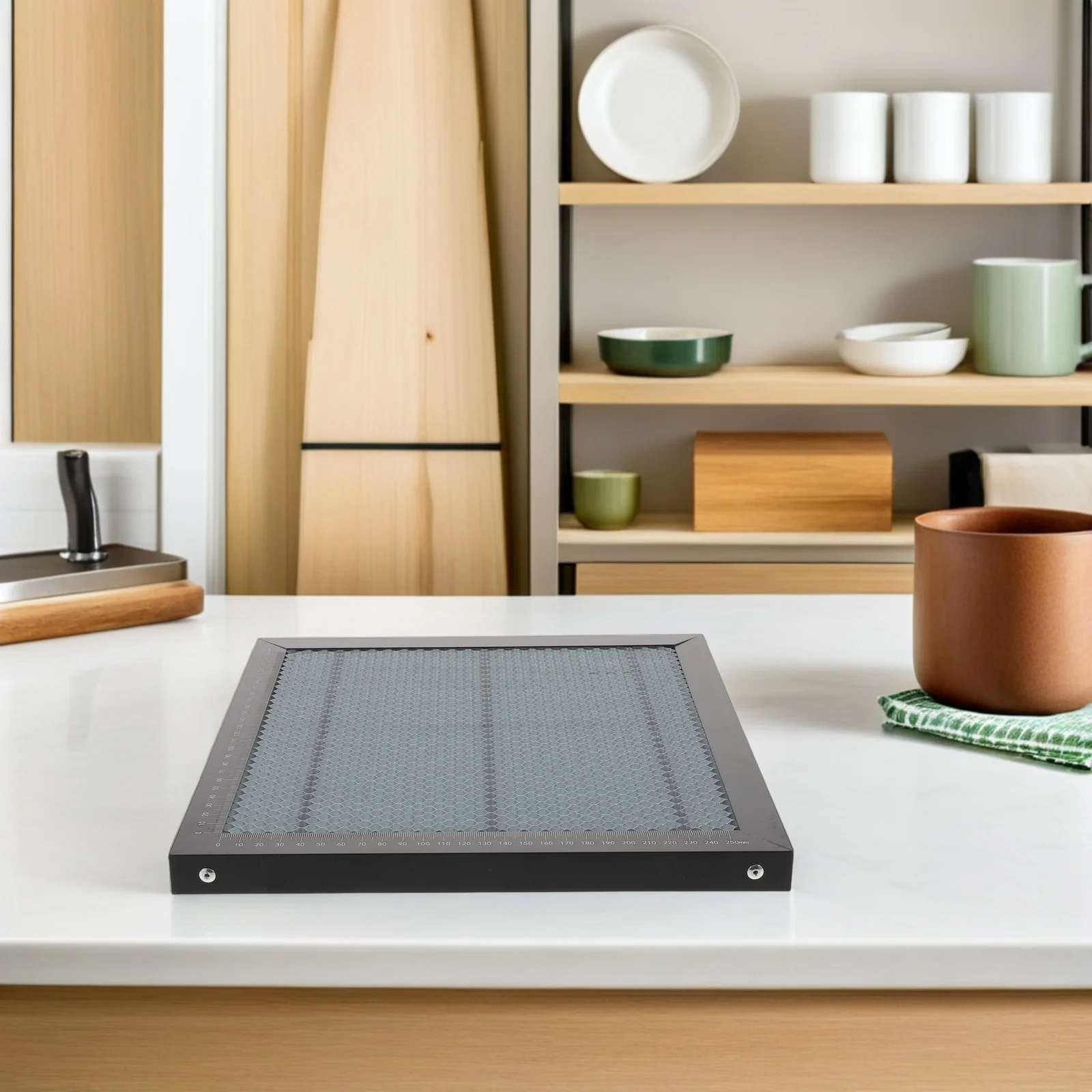 Tavolo a Nido d'Ape 30x30cm per Macchina per Incisione, Piattaforma di Precisione per Taglio, Tavolo per Incisione su Metallo e Legno