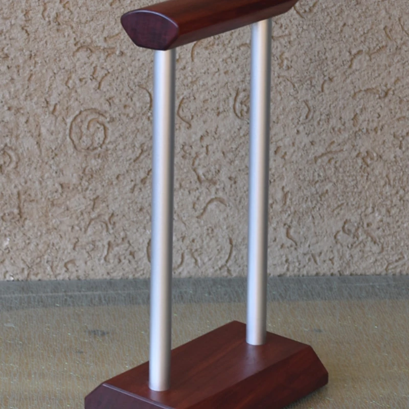 Creatief ontwerp hoofdtelefoonstandaard rode peer hout aluminium beugel hoofdsteun displaystandaard massief hout aangepaste opslagstandaard geschenken