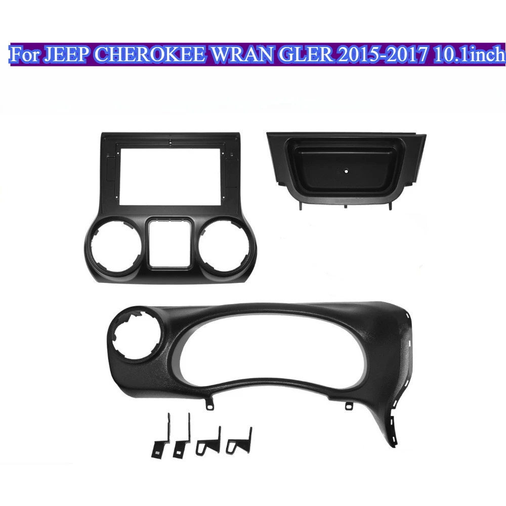 

Car Panel Dash Frame For JEEP CHEROKEE WRAN GLER 2015-2017 10.1'' Radio Android GPS Stereo Player HeadUnit Installation Trim Kit