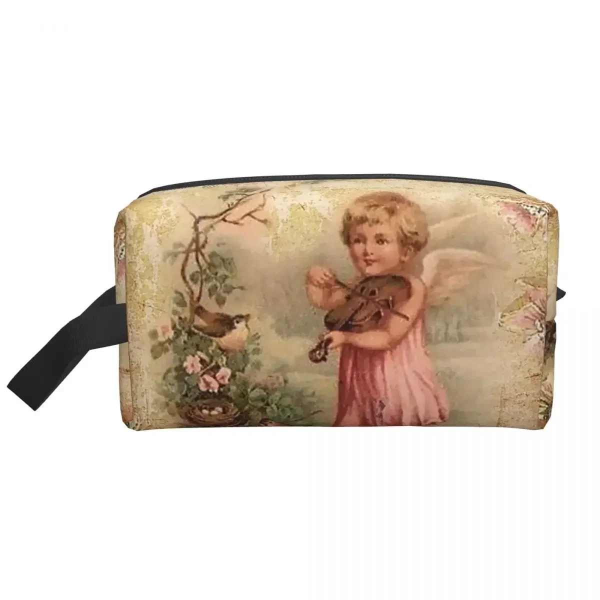 

Victorian Angel Makeup Bag Women Travel Cosmetic Organizer Kawaii Vintage Angel Storage Toiletry Bags