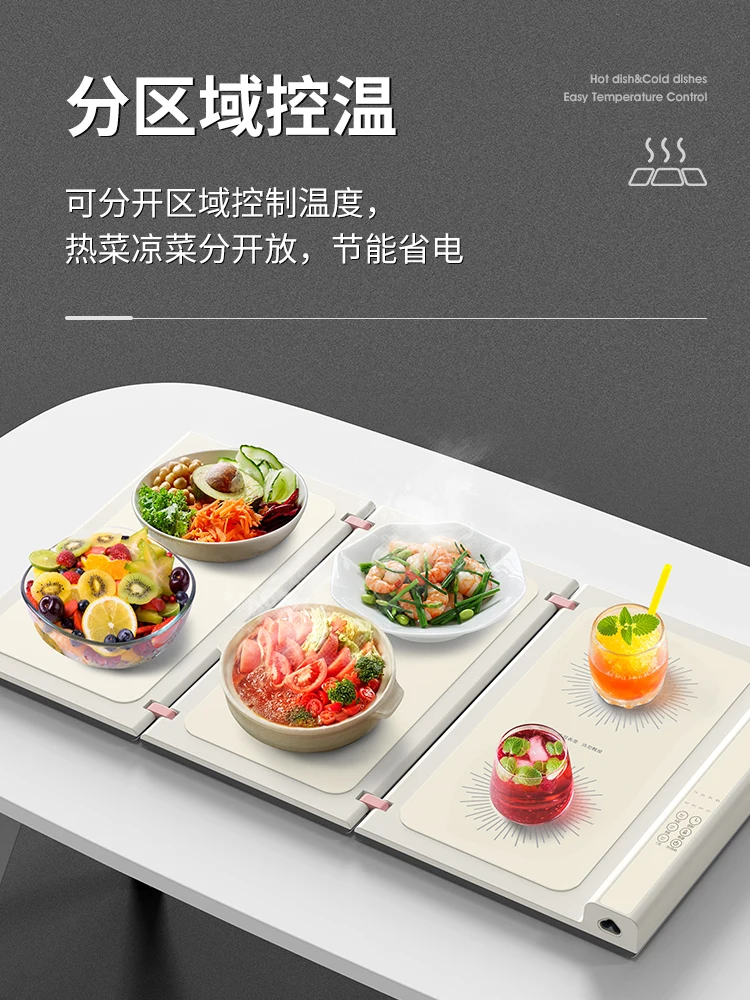 CHIGO ไฟฟ้าความร้อนเครื่องครัวหม้อเก็บความร้อนกาแฟพับแผ่นอุ่นเครื่องอุ่น Multi-Functional อาหารร้อน