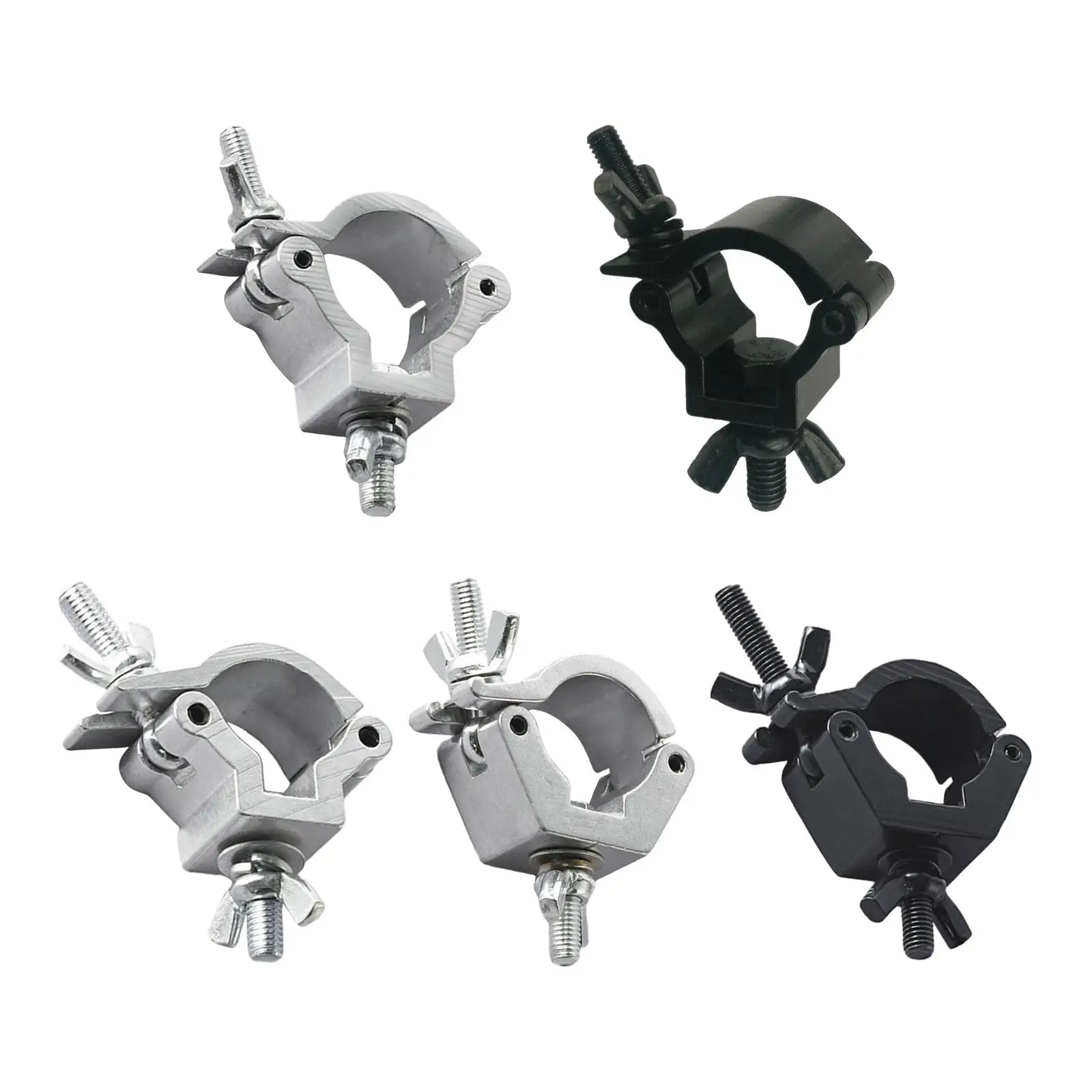 Pince pivotante à tête unique robuste, pince de lumière DJ en aluminium, Clips d'éclairage de scène pour LED Par, pinces de faisceau à tête mobile