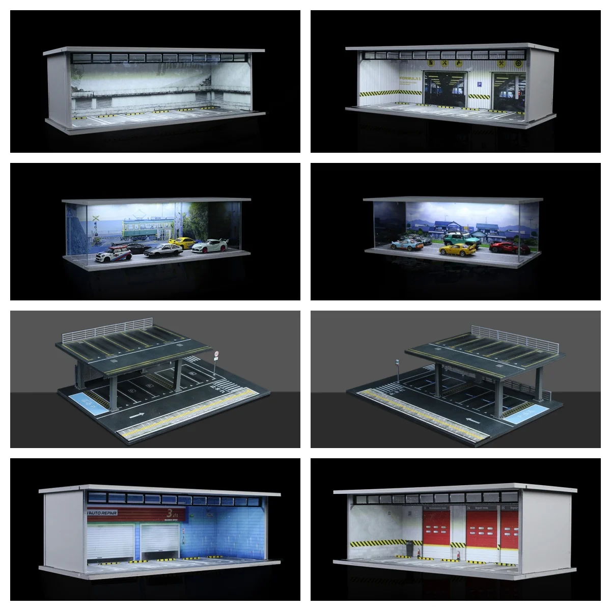 

TIME MICRO 1:64, версия освещения, сцена, вид снега, парковка, ремонтный магазин, коллекция моделей автомобиля, игрушки, украшения