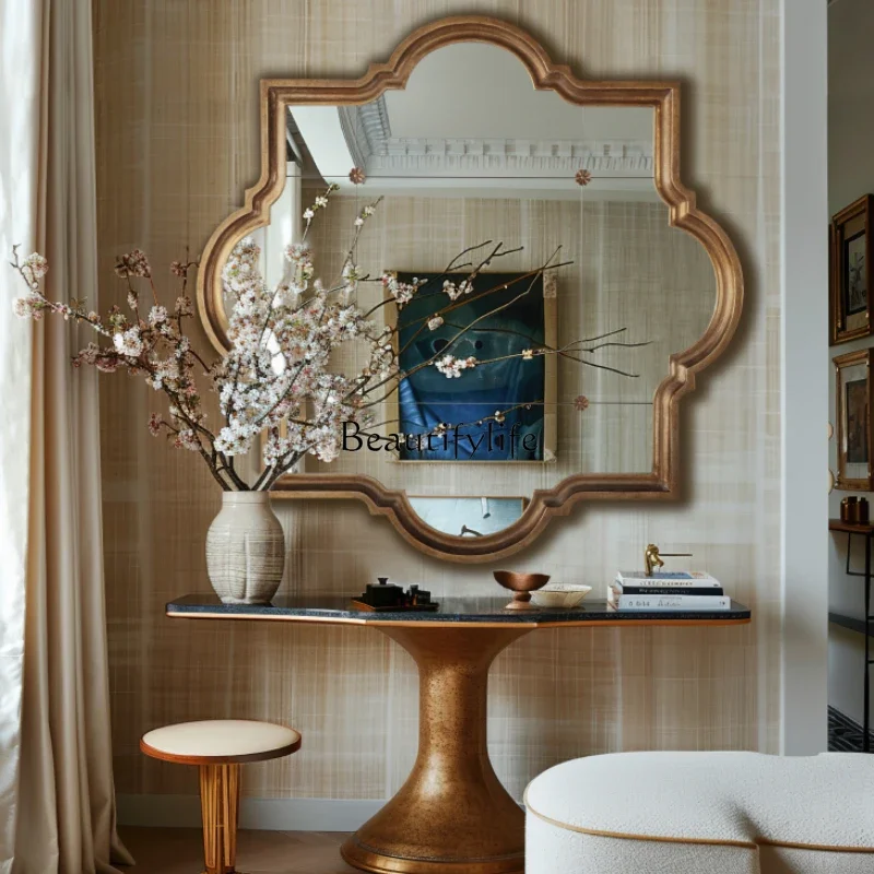 LX8French round wall mirror dressing bathroom mirrorSSS